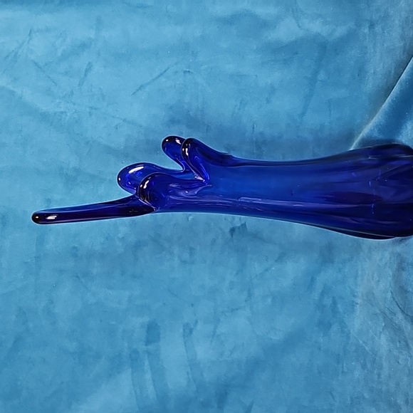 MCM swung vase, cobalt blue, 11" tall, great condition. - Picture 3 of 7